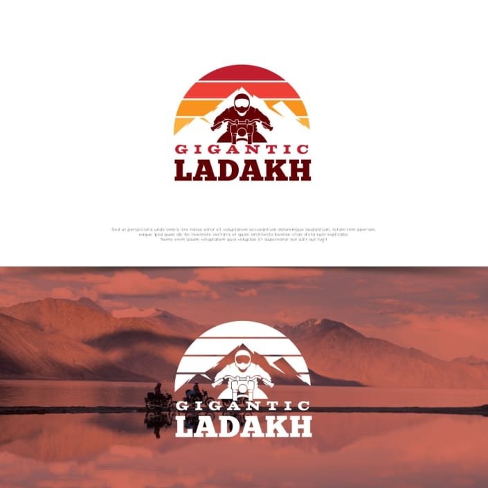 Gigantic Ladakh Bike Tours Logo Design