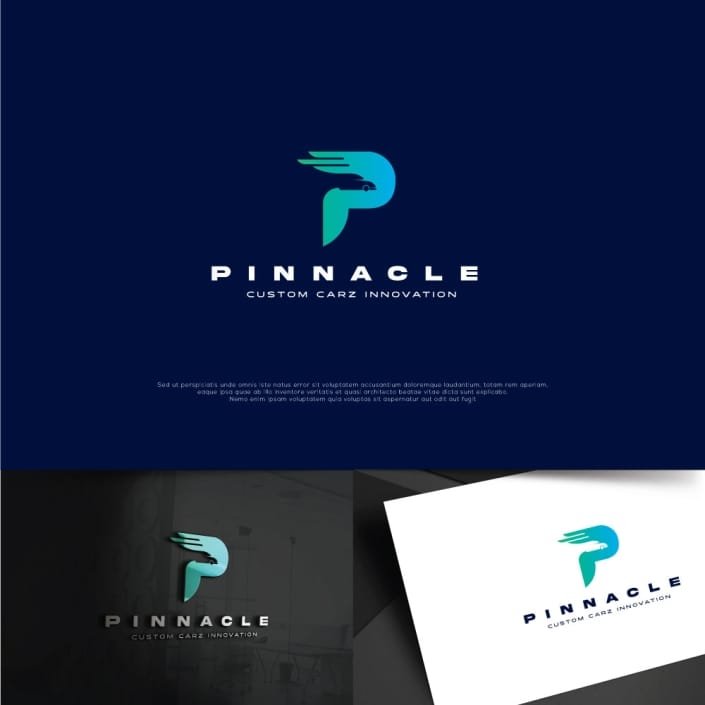 Pinnacle Custom Cars Innovation Logo Design