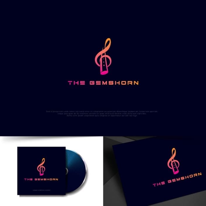 The Gemshorn Music Logo Design